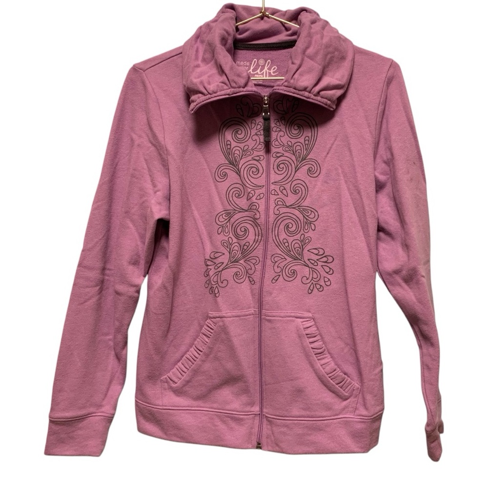 5for20 Made for life petite activewear purple paisley print lightweight jacket